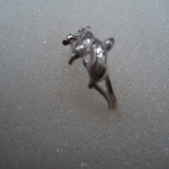 Dolphin sterling silver toe ring adjustable POS143 - Picture 2 of 4